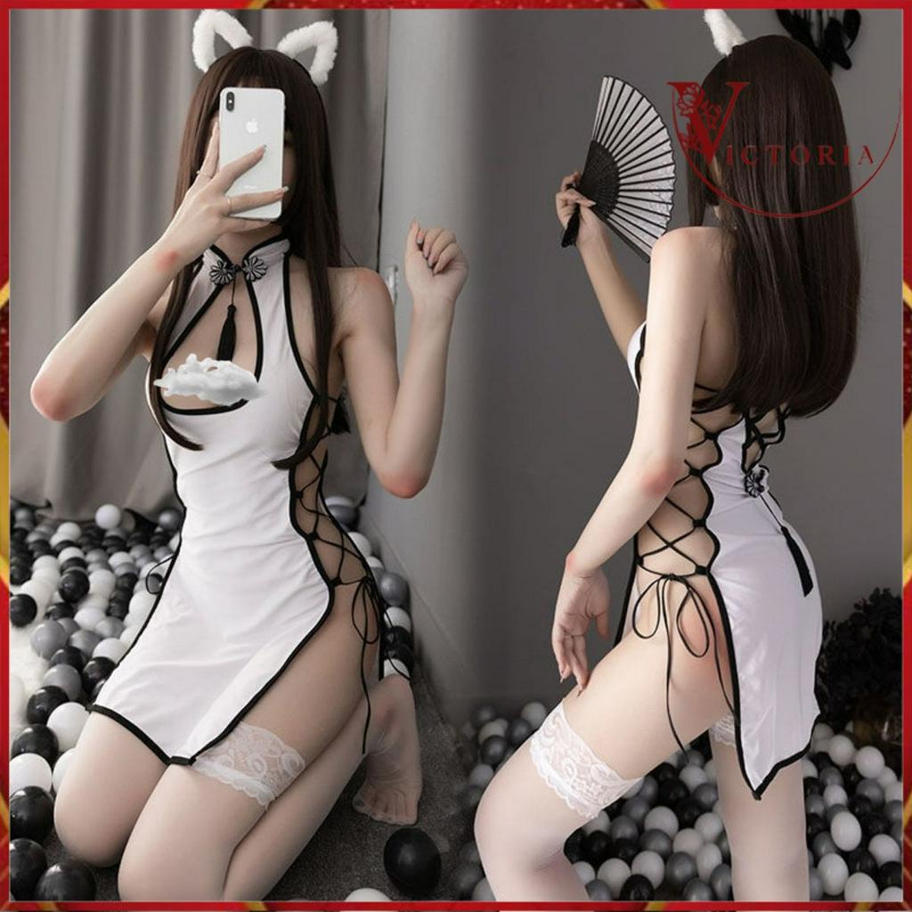 Victoria Set Lingerie + G String Model Costume Cheongsam Warrior 3152