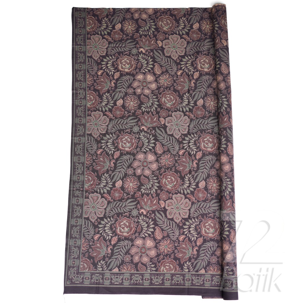 KAIN PANJANG BATIK Bahan Katun Motif Kembang Warna Hitam Item Hijau Ijo 721716 Cap 72 Jarik Jarit Samping Kebat Panjang Batik Katun Modern Premium Bahan Seragam Batik Pernikahan Kantor Keluarga Murah Kamen Jadi Batik Bali Lembaran