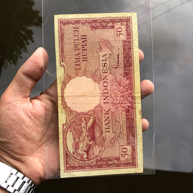 Uang Kuno 50 Rupiah Buaya AXF