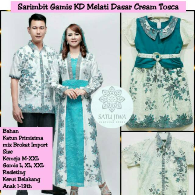 Sarimbit Batik Kd Melati Couple Batik Family Gamis Batik Modern Seragam Batik Keluarga Batik Anak