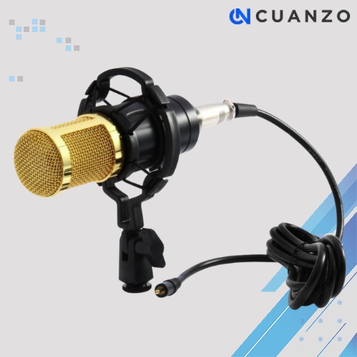 Mikrofon Kondenser dengan Shock Proof Mount / Mikrofon Youtuber Karaoke Suara Bagus Jernih Wireless Tanpa Kabel / Microphone Youtuber Karaoke Wireles Recording Condeser / Mikrofon Hp Laptop Komputer Rekaman Audio Studio Nyanyi Mic Smule Murah Original