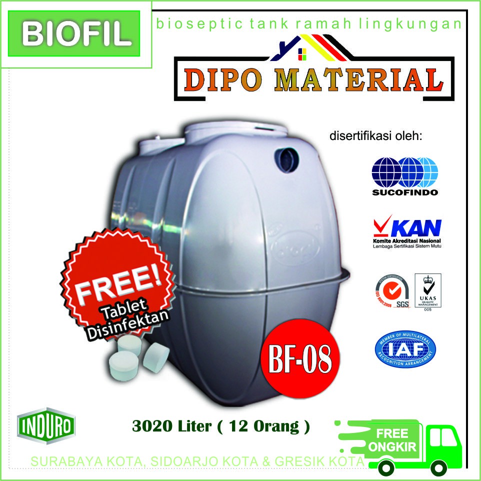 BIOSEPTICTANK BIOFIL BF 08 INDURO 3020LITER BALI