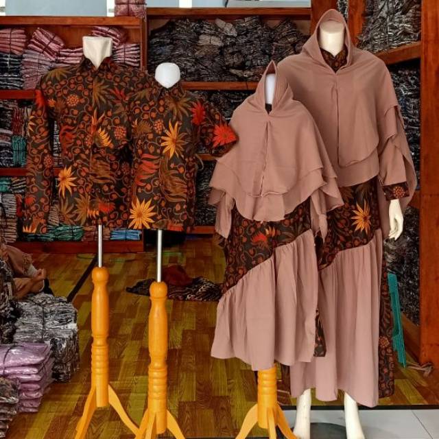 Couple keluarga set syari+hijab family ORI