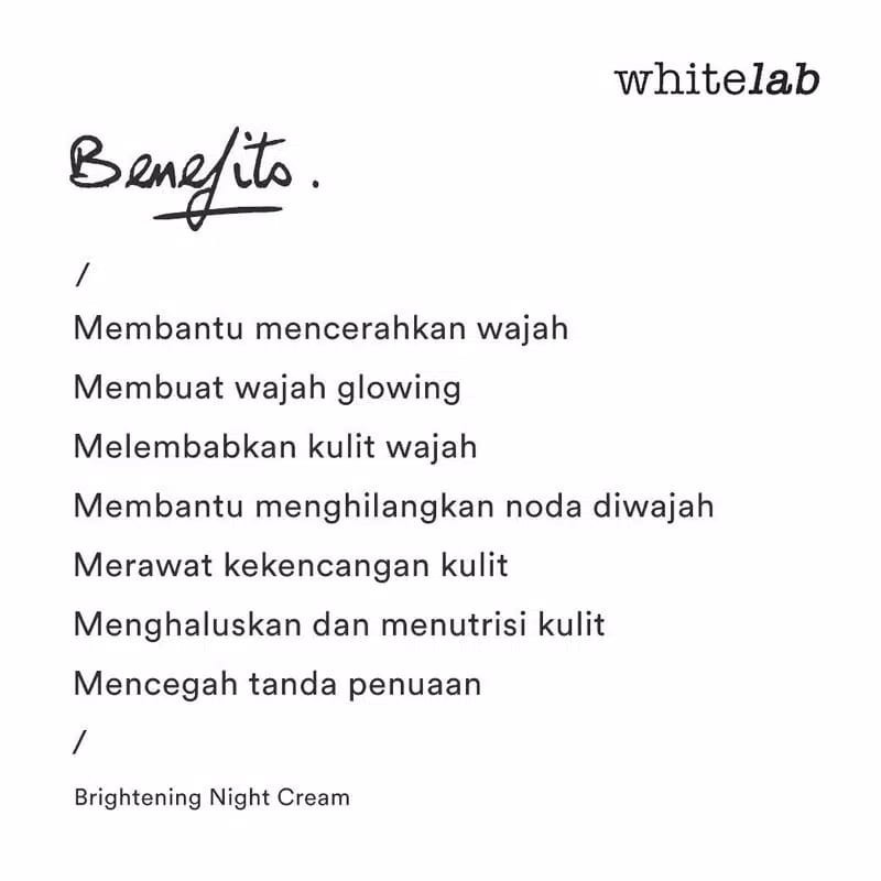 WHITELAB Brightening Night Cream 20g