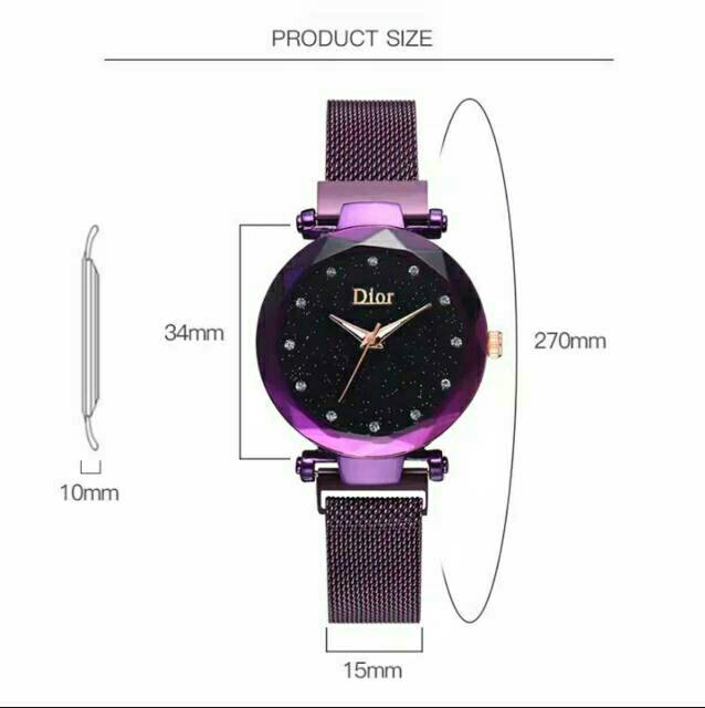 Jam Tangan Wanita (D-Tanggal )Magnet Tanggal Aktif