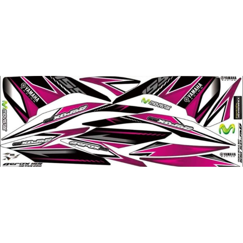 Striping Aerox 155 Variasi Yamaha Sticker Stiker Skotlet Lis Motor Lis Body Lis