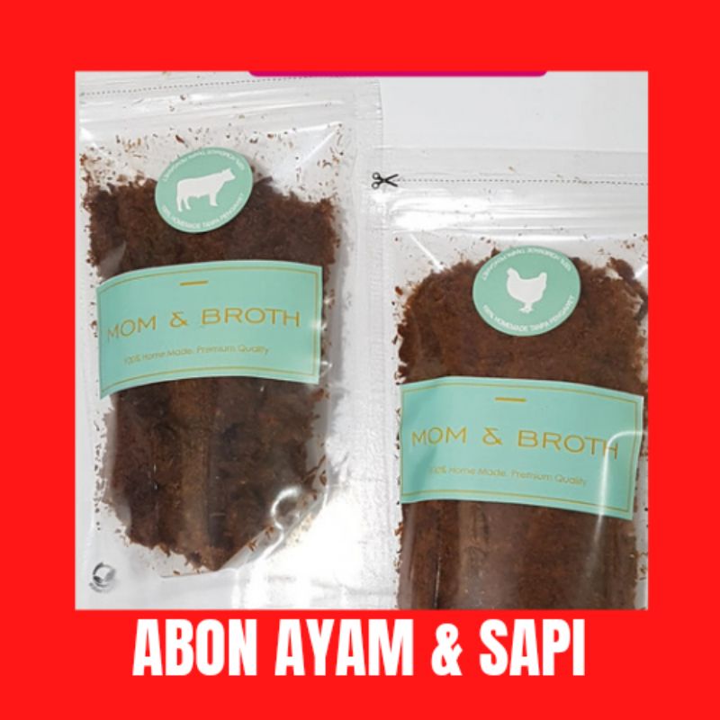 

Abon sapi / abon ayam crunchy Mom & Broth 100gram