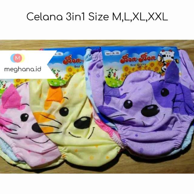 12 PCS CELANA DALAM ANAK CEWEK LUCU SIZE M, L, XL , XXL