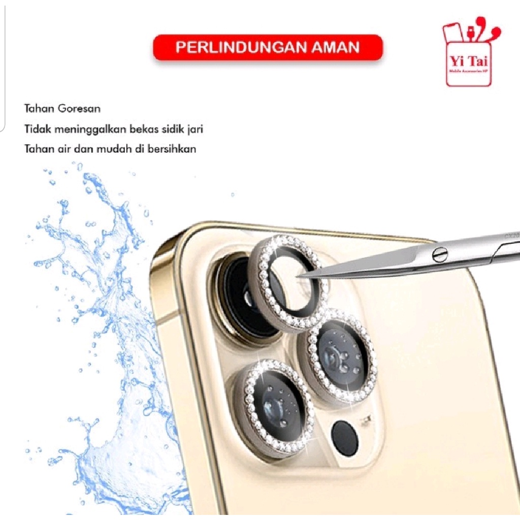 RING LENSA KAMERA DIAMOND PELINDUNG KAMERA FOR IPHONE 14 IPHONE 14 PLUS - BD