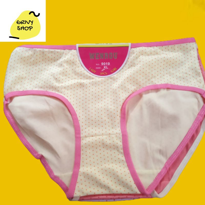 Celana Dalam Wanita Celana Dalem Remaja Cewek CD Cewek Satu Set Isi 3 Wenrou