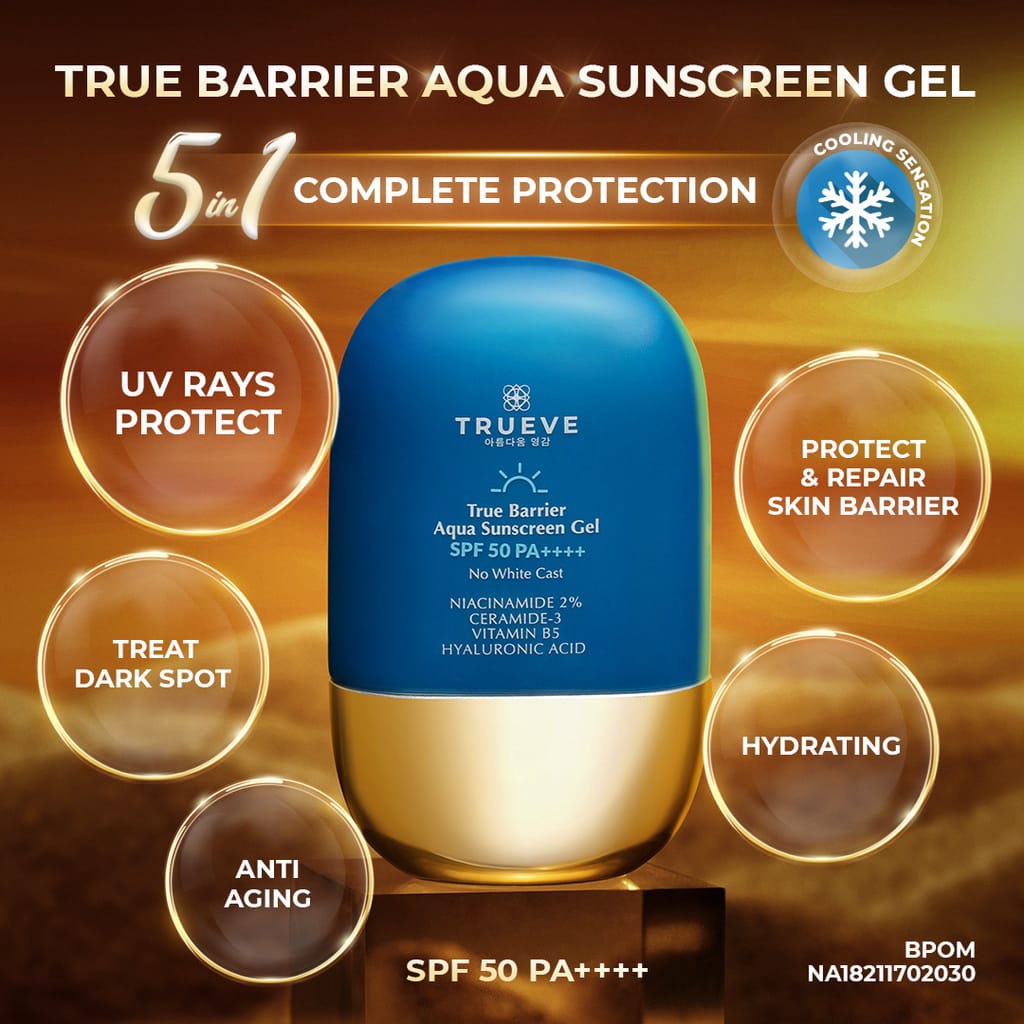 Trueve True Barrier Mineral Sunscreen | Barrier Aqua Sunscreen Gel 30gr