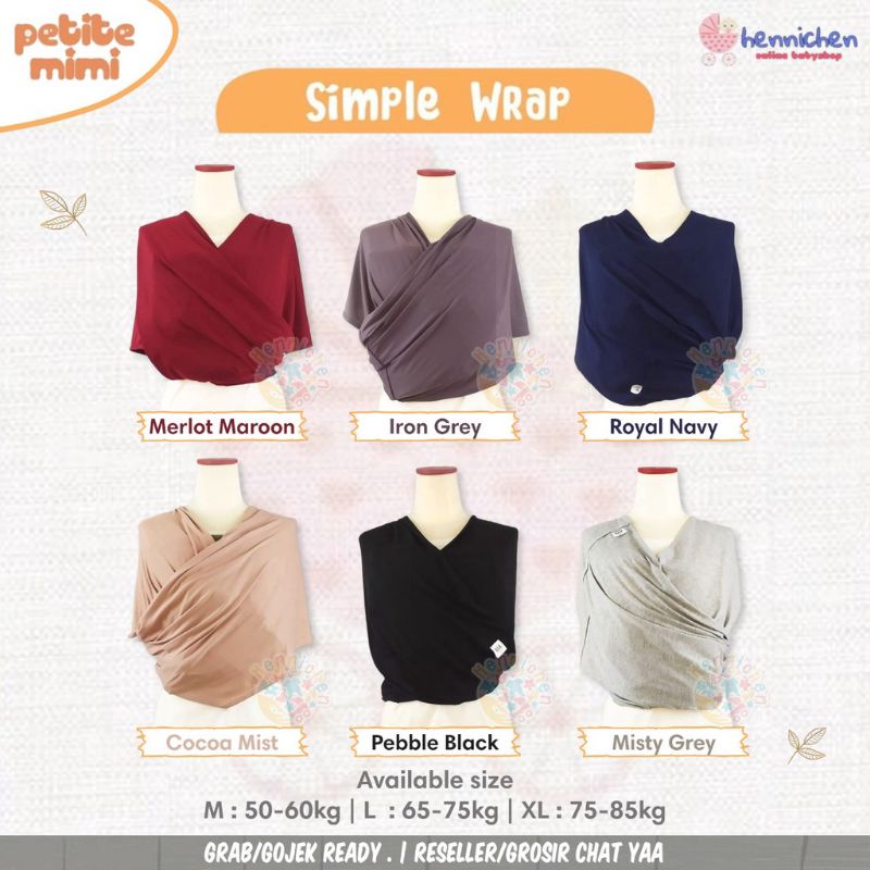 Gendongan Simple Wrap Geos Instan Petite Mimi