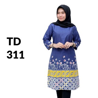  BAJU  TUNIK BATIK FASHION ATASAN TUNIK CEWEK KANTOR  OUTER  