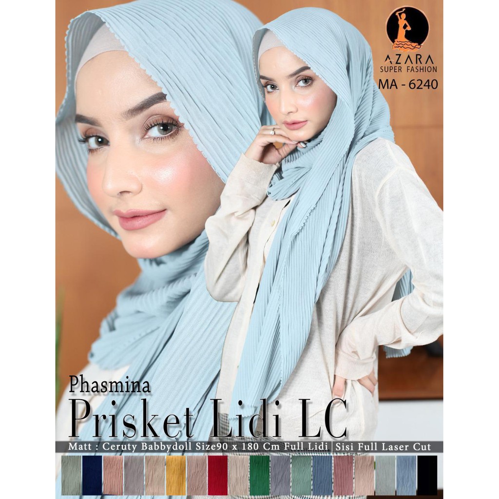 PASHMINA PLISKET LIDI FULL LASER CUT / PLISKET PLEATED SHAWL