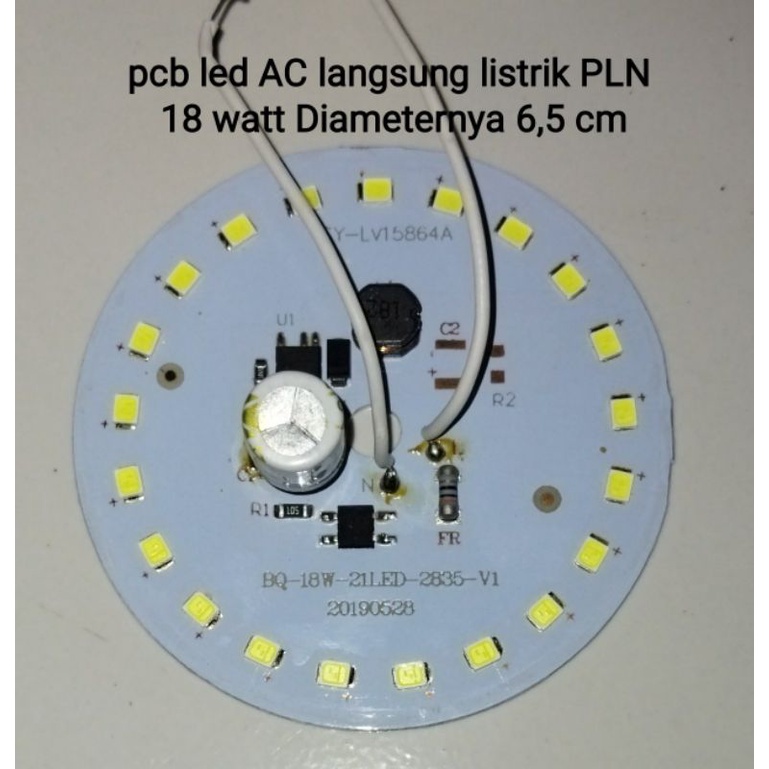 PCB Mata Lampu LED AC 18 Watt, led AC 18 watt