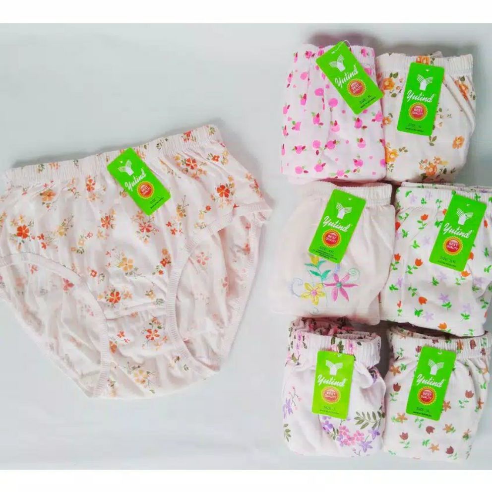 Celana Dalam Yutind Sablon &amp; Bordir Wanita Dewasa | CD Yutind Perempuan Dewasa | Open Sorx Ecer Satuan