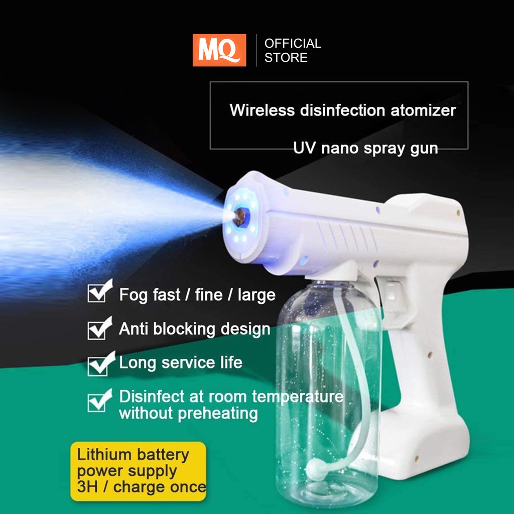 MQ Nano Spray Gun Disinfectant Wireless 800 ml UV Sterilizer Gun YJ-01