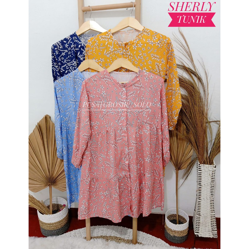 SHERLY TUNIK/ TUNIK BUNGA / FLOWER TUNIC PUSATGROSIR_SOLO