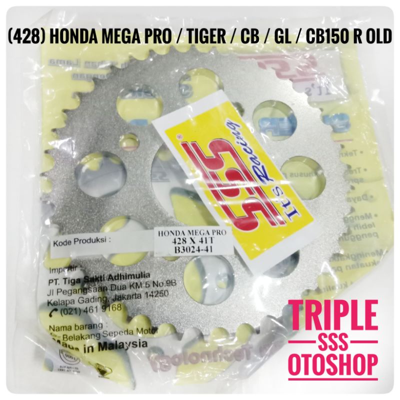 GEAR GIR GER BELAKANG SSS RACING (428) MEGA PRO / TIGER / GL / CB /CB150R OLD size 37 / 42 / 48 / 49