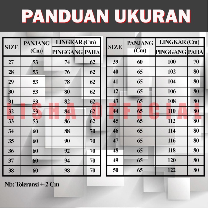 Celana Pendek Pria Jumbo Big Size 39-50 Chinos Rip Pinggang Karet
