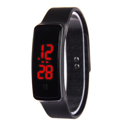 ✅COD JT002 Jam Tangan Led Digital Watch Pria Wanita Fashion Sport Keren Souvenir Import-Var 1 Hitam