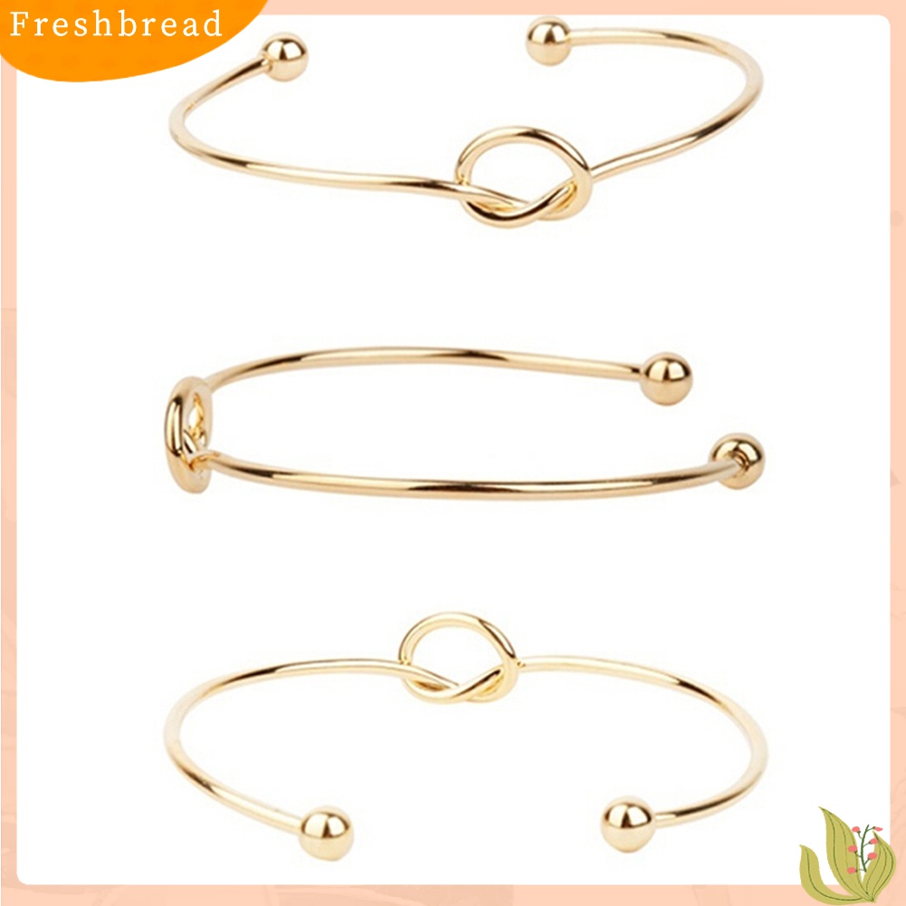 [TERLARIS]Women Fashion Elegant Simple Style Jewelry Knot Adjustable Open Bracelet Bangle