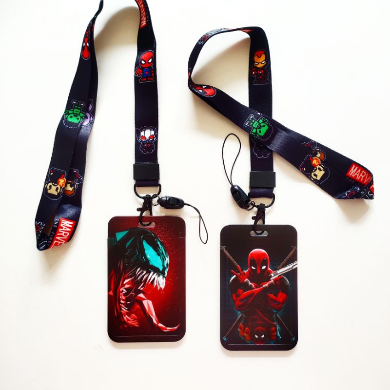 

ID Card Holder Name Tag Lanyard / Kalung Wadah Kartu Marvel Venom Deadpool Superhero