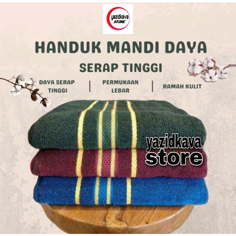 Handuk mandi ukuran dewasa bahan tebal lebar dan panjang menyerap lebih kuat
