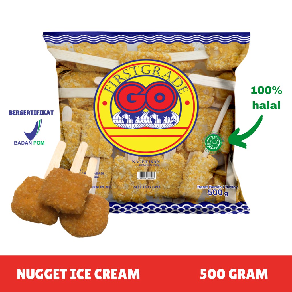 [FROZEN FOOD GO] NUGGET ICE CREAM ISI 24 BESAR / 30 KECIL (500 GRAM)