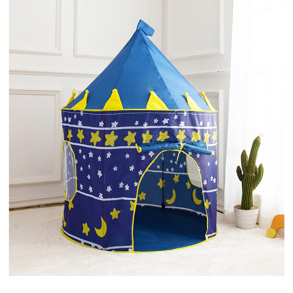 Tenda bermain anak rumah rumahan tempat bermain anak TK dan balita ROXPORT Tenda Bermain Anak Model Castle Kids Portable Tent - KL9999 Foldable Children's tent Portable Wigwam Kids Tent Ball Pool Tipi Tent For Kids Folding Castle Play House Outdoor Boys