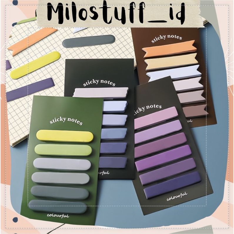 

[MILOSTUFF_ID] 120 Lembar Sticky Notes Colorful Untuk Jurnal DIY Scrapbook--MS0180