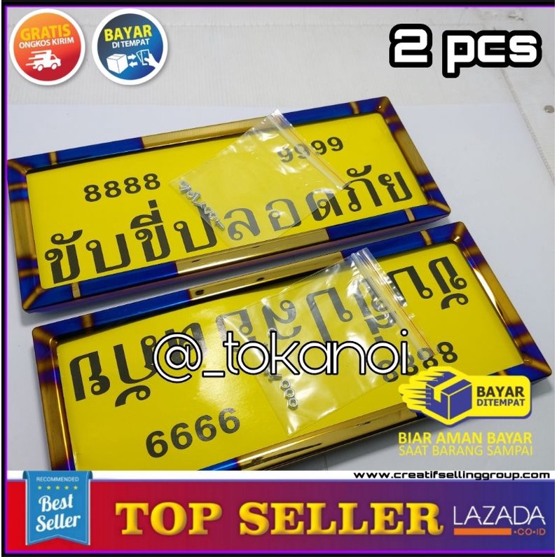 Bingkai Plat Nomor Two Tone Thailand Thailook