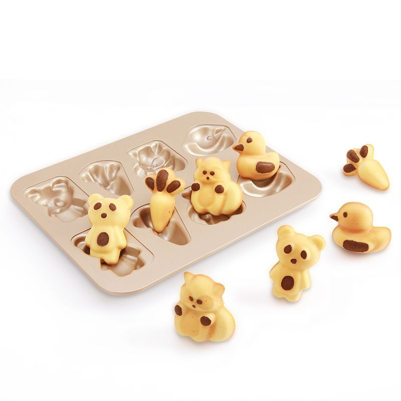 chefmade 8cups cute animal characters wk9319 / loyang kue bentuk motif