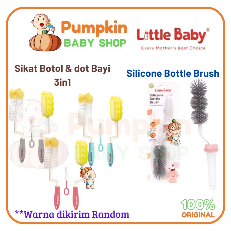 Little Baby Sikat Botol 3in1 / Little Baby Silicone Bottle Brush