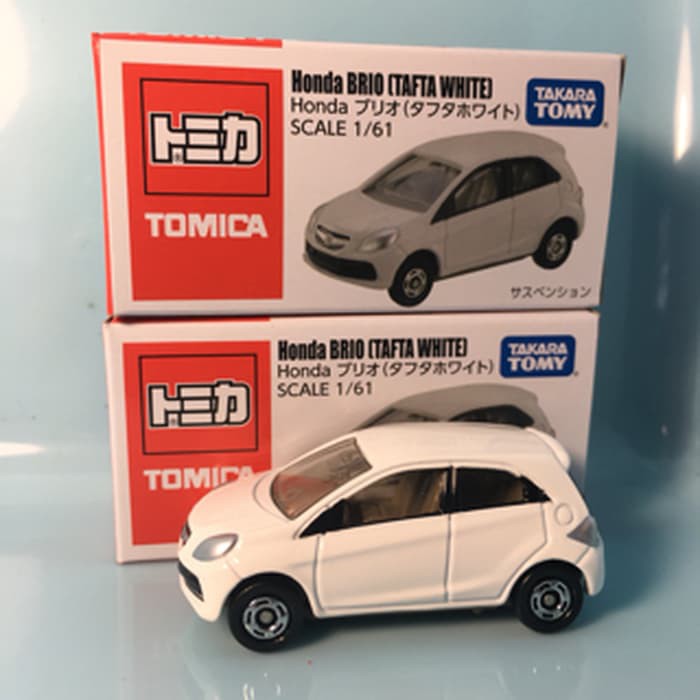 CUCI GUDANG Miniatur Mobil Honda Brio  Tafta White  Tomica Diecast Berkualitas