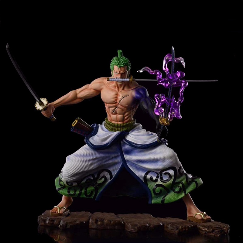 Mainan Action Figure Anime One Piece Roronoa Zoro Threeblade Sa-Maximum Manga Bahan PVC Untuk Koleksi