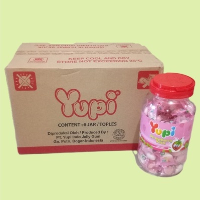 

Yupi Strawberry Kiss Permen Jelly 300gr [6 toples/karton]