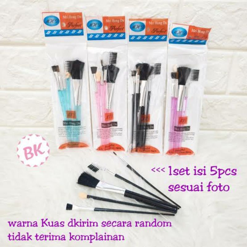 Kuas Make Up Mini 5in1 Set Cosmetic Brush