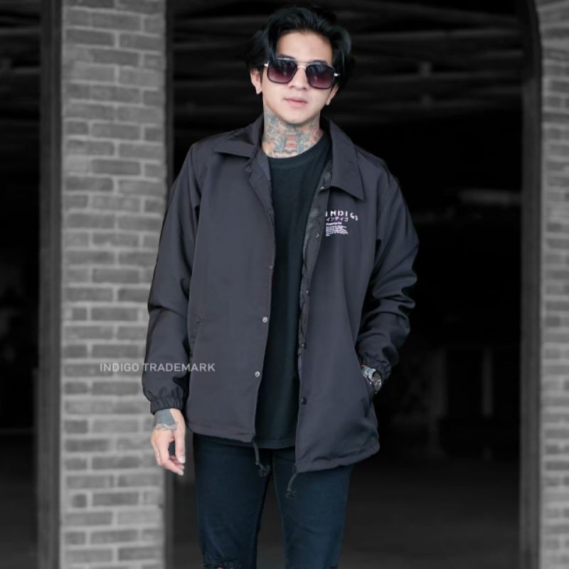 JAKET WINDBREAKER INDIGO KING OF CLOTH - COACH PARASIT JAPAN SIMPLE PRIA WANITA CASUAL SPORTY RIDING - JAKET PARASUT VINTAGE POLOS HIJAU ARMY MAROON HITAM - OUTFIT SIMPEL ELEGAN OUTDOOR-5