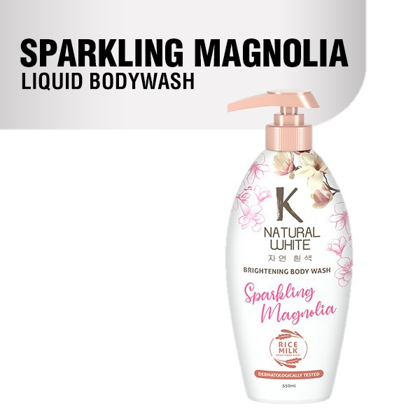 K Natural White Sabun Mandi Cair Magnolia Botol 500 ml x2 - Gambar 2