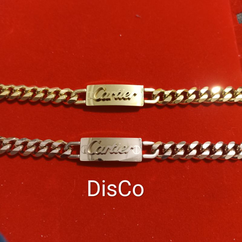 Gelang Rantai Titanium Model Plat Untuk Pria/Wanita Asli Stainless Steel