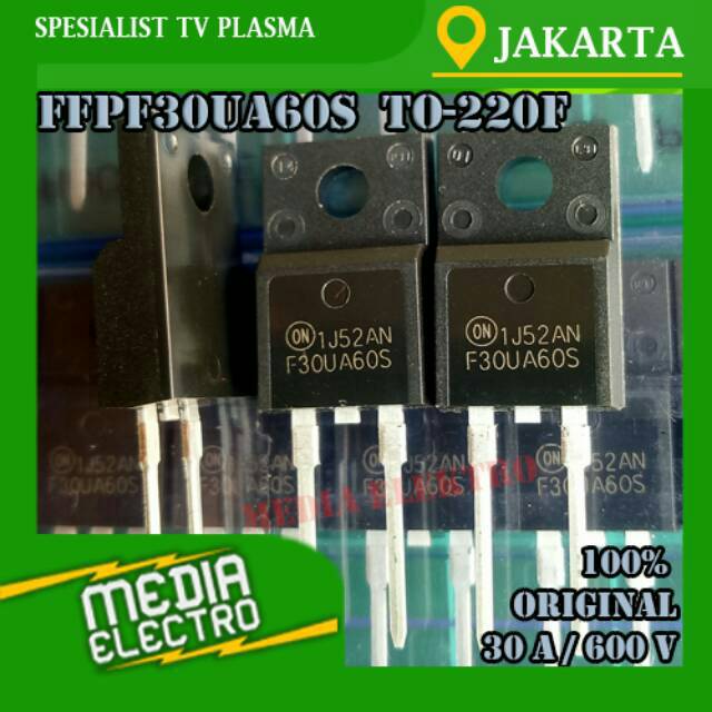 FFPF30UA60S TO-220 ORIGINAL = RFU20TF5S/RFUS10TF4S/RFX10TF6S/RD2006/RF1501TF3S/SF10A400H/SF10A600H