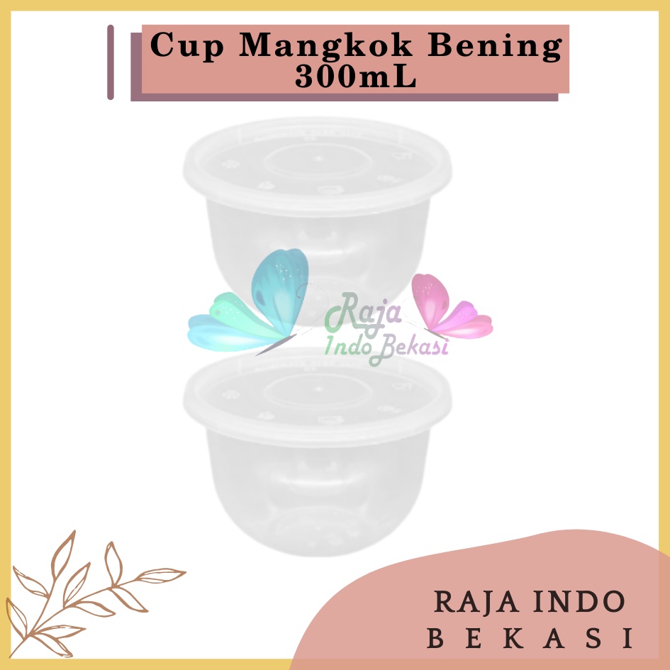 Mangkok Cup Plastik Untuk Microwave Ovens 300 Ml Tutup Cup Bagus