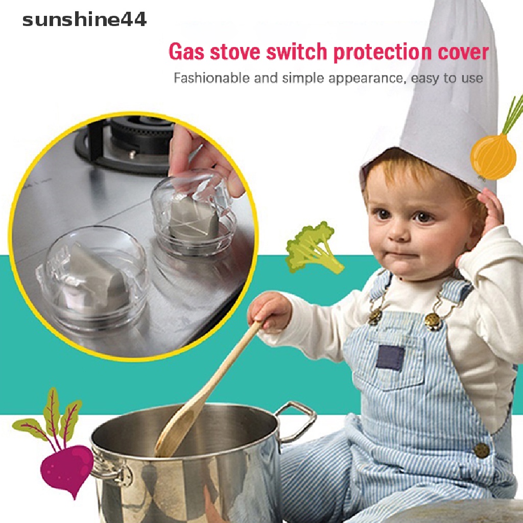 Sunshine 2Pcs Cover Pelindung Tombol Kompor Gas / Oven