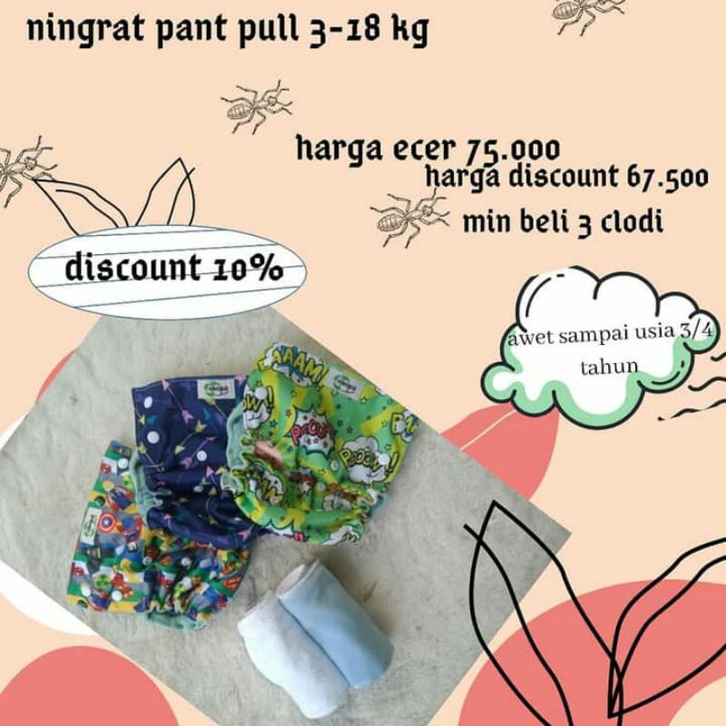 (BISA COD) CLODI NINGRAT PULL UP PANT | CLODI NINGRAT PULL | NINGRAT PULL| CLODI NINGRAT 2 INSERT | 