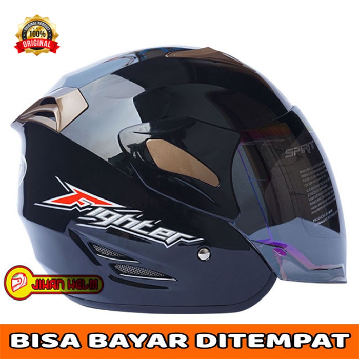 HELM / GM HELM / HELM GM / HELM GM FIGHTER BLACK METALIC ORIGINAL TERMURAH
