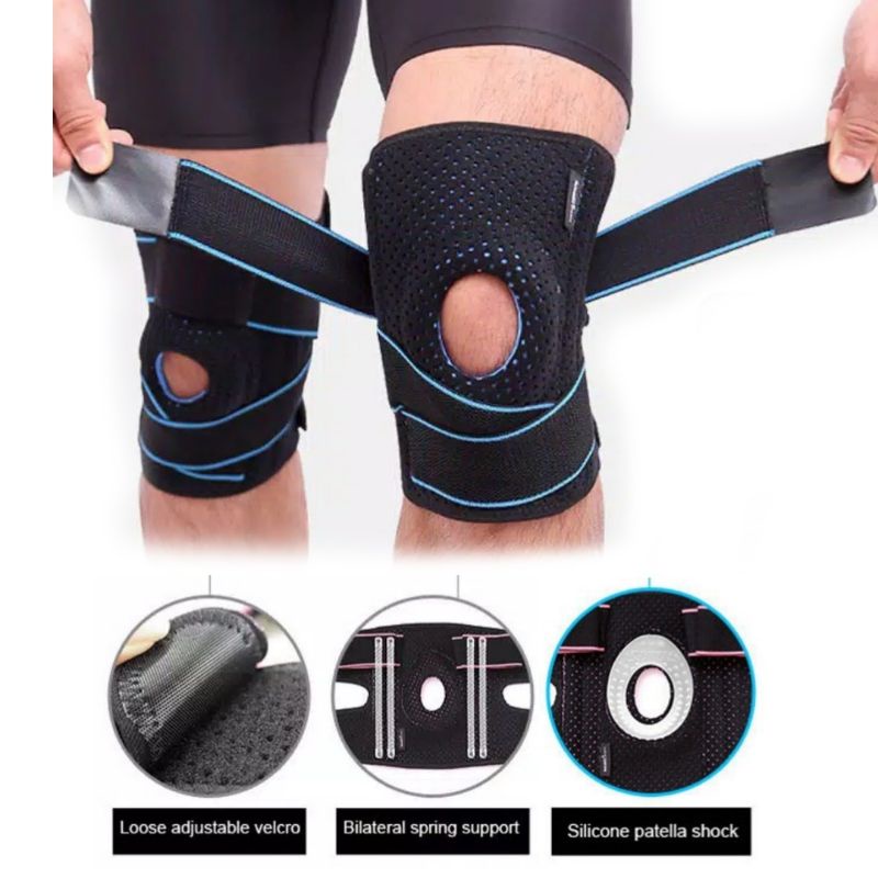 ALAT TERAPI DEKER LUTUT PREMIUM PELINDUNG LUTUT MODEL TALI KNEE DEKER BRACE PENYANGGA LUTUT