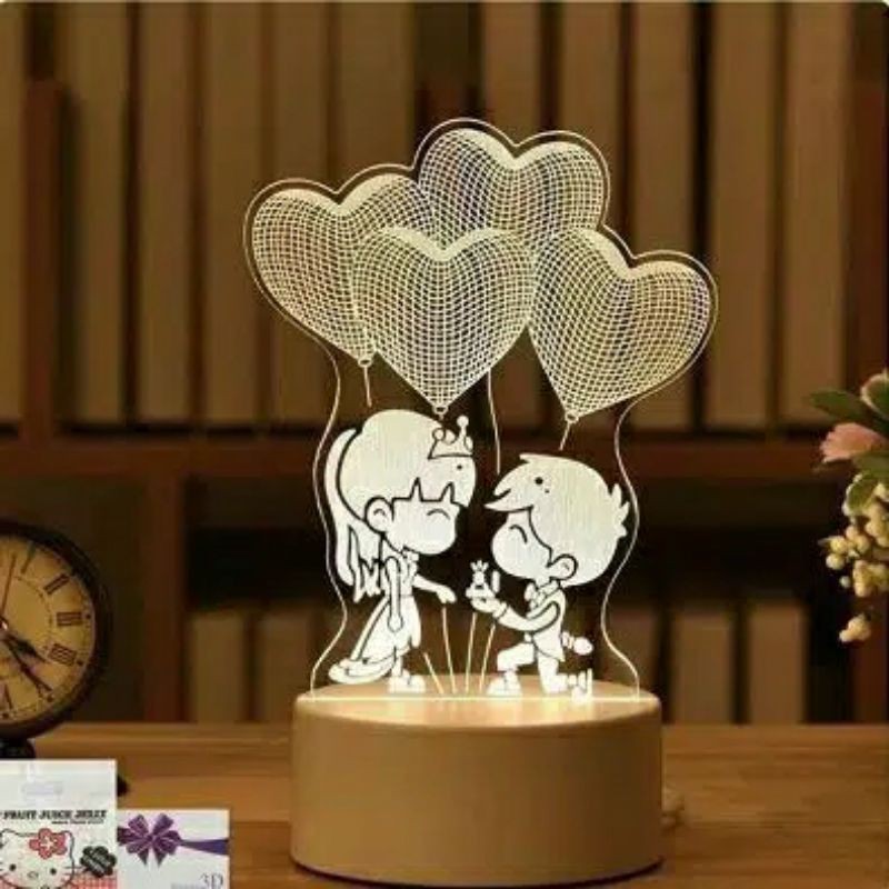 KADO UNIK HADIAH LAMPU TIDUR CUSTOM KPOP BTS BT21 EXO ULANG TAHUN GIFT PACAR DEKORASI KAMAR MINIMLIS-Love G2