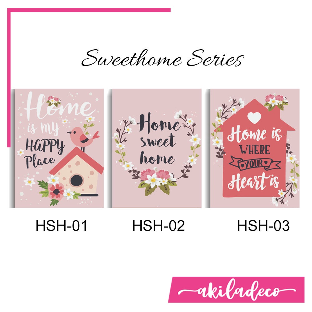 Hiasan Dinding Kayu Aesthetic Dekorasi Ruang Tamu Moderen Wall decor Motif Home Sweet Home