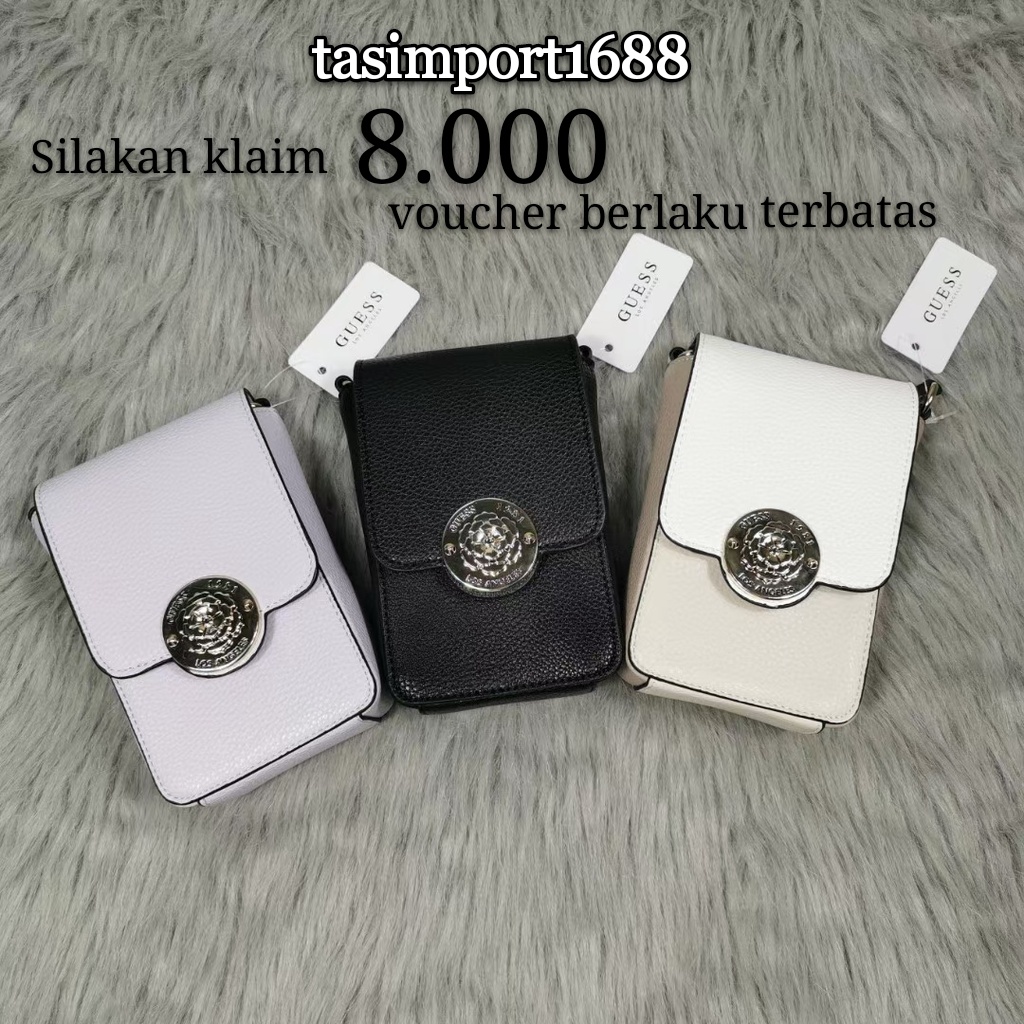 [TASIMPORT1688]TAS WANITA /TAS SELEMPANG/TAS HP IMPORT/GUESS BAG ELLIANA#774478